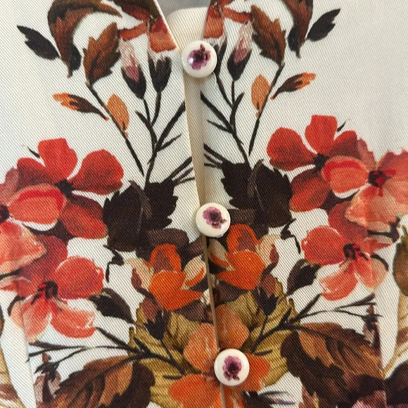 Soft Surroundings Floral Paulette Maxi Shirt Dress PXS - Picture 4 of 7